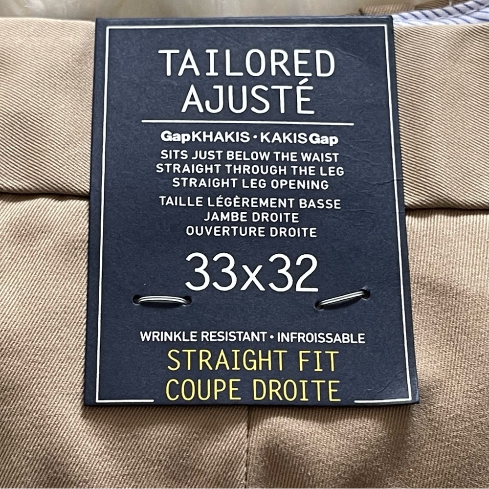 GAP Men’s NWT 100% Cotton Khakis 33”x32”